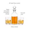 Raye Modern Crystal Liquor Decanter and Tumbler Set Viski