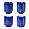 4Pcs Japanese Style Blue Ceramic Teacups