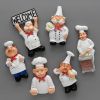 6pcs, Cute Cartoon Chef Refrigerator Magnets