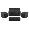 Patio Furniture Cover 4-Piece Set, 420D Heavy Duty Waterproof Outdoor Dining Table and Chairs Cover Set, Lawn Patio Furniture Covers for Outdoor Sofa