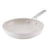 Hard-Anodized Ceramic Induction Skillet, 10-Inch, Porcelain White