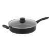 4-Quart Non-Stick Jumbo Cooker with Glass Lid, Black