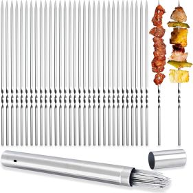 Metal Skewers for Grilling, 50 Pack 14.8"