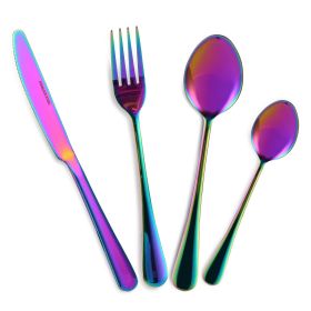 Stainless Steel Silverware Cutlery Kitchen Utensil Set with Fork Knife Tea Spoon