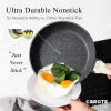 Nonstick Pots and Pans Set; 11 Pcs Granite Stone Kitchen Cookware Sets (Black)