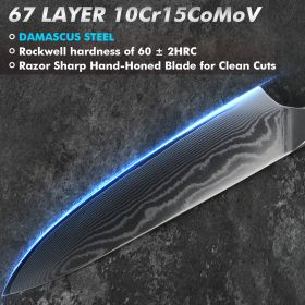 Damascus Rose Pattern Blade with Sheath