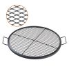 Heavy Duty Steel Campfire BBQ Grill Grid with Handle and Support X Wire