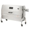 Stainless Steel Rotisserie Grill with Hooded Cover, BBQ Whole Pig Lamb Goat Charcoal Spit Grill, Electric 50W Motor BBQ Hog Rotisserie Roaster