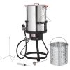 Turkey Deep Fryer, 30-qt Turkey Fryer Boiler Steamer Cooker Set