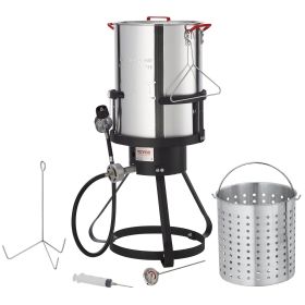Turkey Deep Fryer, 30-qt Turkey Fryer Boiler Steamer Cooker Set
