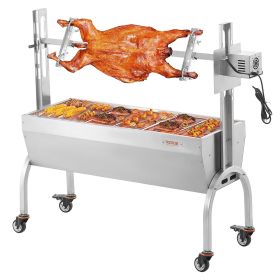 Rotisserie Grill, BBQ Whole Pig Lamb Goat Charcoal Spit Grill, 46 Inch 132 Lbs Capacity