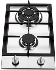 GC2-37N (Natural Gas) high efficiency 2 burner gas cooktop, ETL Safety Certified
