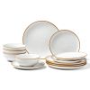 Round Plates and Bowls Sets, Scratch Resistant Ceramic Dinner Ware