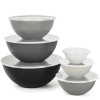 12 Piece Plastic Mixing Bowls Set