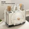 1 Universal Metal Kitchen Knife Holder with Chopping Board Storage