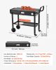 Outdoor Grill Cart, 31.0 x 17.0 inch Tabletop Size Grilling Table, Foldable Outdoor Cooking Table with Tissue Holder, Wheels, Magnetic Tool Rack