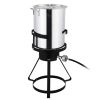 13*32in Iron Aluminum Black Round Tripod Stove Rack Silver Fryer