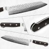 Professional VG10 Damascus Steel Chef Knife with Hammered Blade