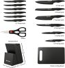 16 Pieces Kitchen Knife Block Set with Cutting Board