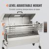 Stainless Steel Rotisserie Grill with Hooded Cover, BBQ Whole Pig Lamb Goat Charcoal Spit Grill, Electric 50W Motor BBQ Hog Rotisserie Roaster
