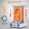 Shawarma Grill Machine, 13 lbs Capacity, Chicken Shawarma Cooker Machine with 2 Burners, Gas Vertical Broiler Gyro Rotisserie Oven Doner Kebab Machine