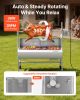Rotisserie Grill, 38W BBQ Outdoor Pig & Lamb Spit Roaster, Charcoal Spit Roaster with 132 LBS Load Capacity & 7-Level Height