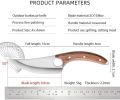 Handmade Fulltang Stainless Steel Meat Cleaver with Wooden Handle
