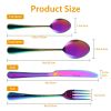 Stainless Steel Silverware Cutlery Kitchen Utensil Set with Fork Knife Tea Spoon