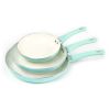 HAWOK Frying Pan Set Pressed Aluminum Ceramic Non-stick Coating with BAKELITE Handles, PFAS-Free 8', 10' & 12', 5 Piece