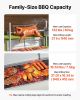 Rotisserie Grill, 38W BBQ Outdoor Pig & Lamb Spit Roaster, Charcoal Spit Roaster with 132 LBS Load Capacity & 7-Level Height