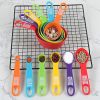Set 12 Pieces Plastic Measuring Cup Measuring Spoon Set with Scale Color