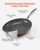 Nonstick Ceramic Heavy-Duty Skillets with Heat-Resistant Handle