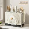 1 Universal Metal Kitchen Knife Holder with Chopping Board Storage