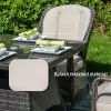 Direct Wicker Malachi Patio Wicker 5 Piece Square Dining Set