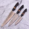Smoky | Copper Damascus Knife | 3pcs Knife Set