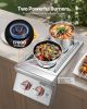 Double Grilling Side Burners, 2 x 17,000BTU Liquid Propane Side Burner for Outdoor Kitchen, Convertible to Natural Gas