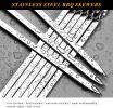 Metal Skewers for Grilling, 50 Pack 14.8"
