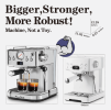 W1002P292436  1350W Semi-automatic Coffee Machine 20Bar Professional Concentrated Coffee Maker with Milk Foamer, Single Shot and Double Shot
