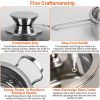 Stainless Steel Fast Even Heat Induction Pots Pans Set Dishwasher Safe
