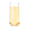 Seneca Crystal Faceted Stemless Flute Glasses Viski