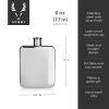 Harrison Stainless Steel Flask in Silver Viski