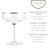 Copper Rim Crystal Coupe Set by Twine