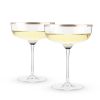 Copper Rim Crystal Coupe Set by Twine