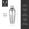 Irving Hammered Cocktail Shaker In Stainless Steel Viski