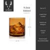 Admiral Cut Crystal Rocks Glasses in Amber Viski
