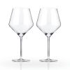 Raye Crystal Angled Burgundy Glasses Viski