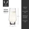 Raye Weighted Stemless Champagne Flutes Viski