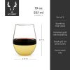 Belmont Dipped Wine Tumblers in Gold Viski