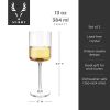 Laurel Crystal White Wine Glasses Viski
