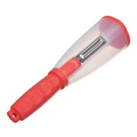 Multifunctional Storage Type Peeling Knife (Color: Red)